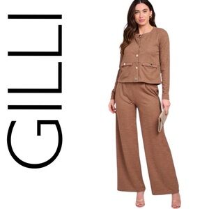 662:  GILLI NWT SET CAMEL MOCHA (GL)